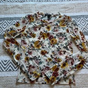 Mesh floral top